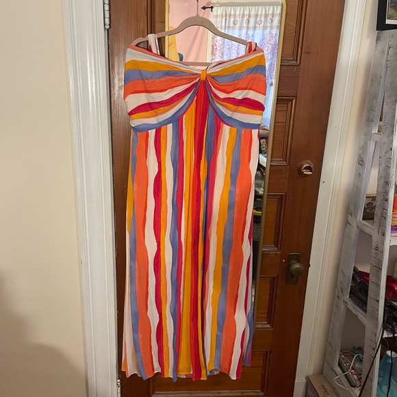 F21 Striped Maxi Dress/Cover Up - Picture 2 of 6